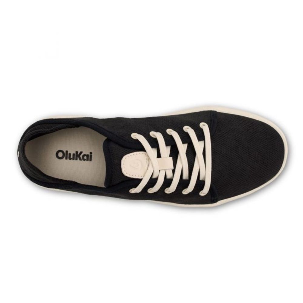 NEW- Olukai- Pehuea Li - Women's Black Canvas Sneakers- Size 8 - Picture 2 of 7